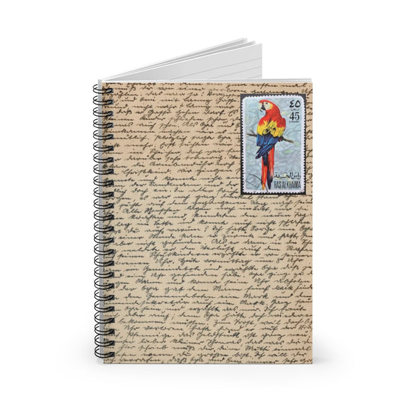 Parrot Stamp Spiral Notebook