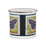 Moth Stamp Enamel Mug