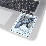Black Fox Stamp Sticker