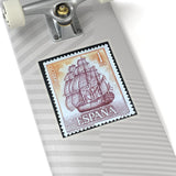 Ship at Sunset Stamp Sticker