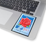 Red Rose Stamp Sticker