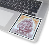 Ship at Sunset Stamp Sticker