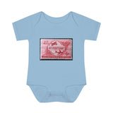 Air Mail Flight Stamp Baby Onesie
