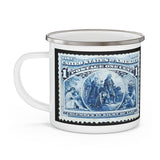 Columbus Blue 1492 Stamp Enamel Mug