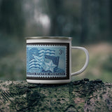 Texas State Stamp Enamel Mug
