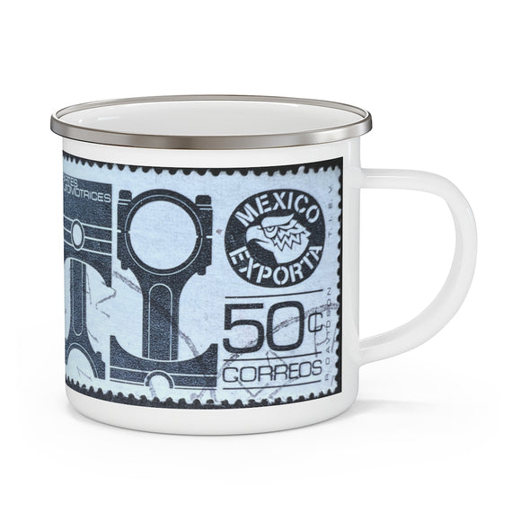 Piston Car Parts Stamp Enamel Mug