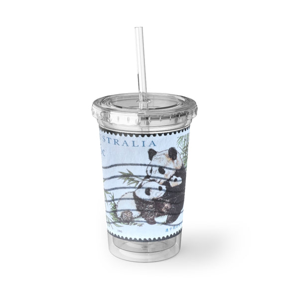 Panda Bear Australia Stamp Acrylic Cup