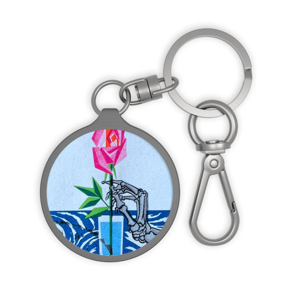 Skeleton Rose Keyring