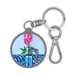 Skeleton Rose Keyring