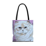 White Persian Cat Tote Bag