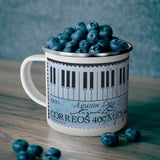 Piano Keys Stamp Enamel Mug