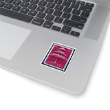 Maroon Tree Stamp Sticker