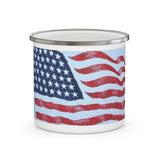US Flag Enamel Mug