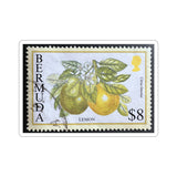 Lemon Citrus Bermuda Stamp Sticker