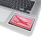 Air Mail Plane Red Stamp Sticker