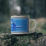 Air Force Vintage Postage Stamp Enamel Camping Mug