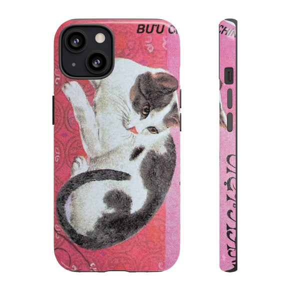 Black and White Cat Tough Phone Case