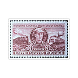 Railroad Engineer Stamp Sticker