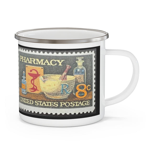 Pharmacy Stamp Enamel Mug