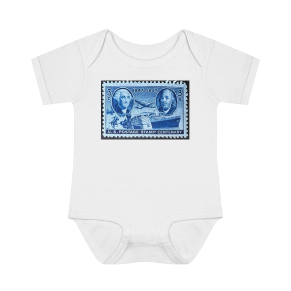 George & Ben Stamp Baby Onesie