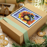 Bee on Flower Stamp Sticker