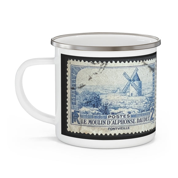 Windmill Stamp Enamel Mug