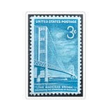 Mackinaw Bridge Stamp Sticker