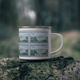 White House 1950 Stamp Enamel Mug