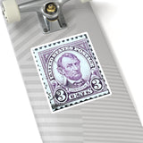 Purple Lincoln Stamp Sticker