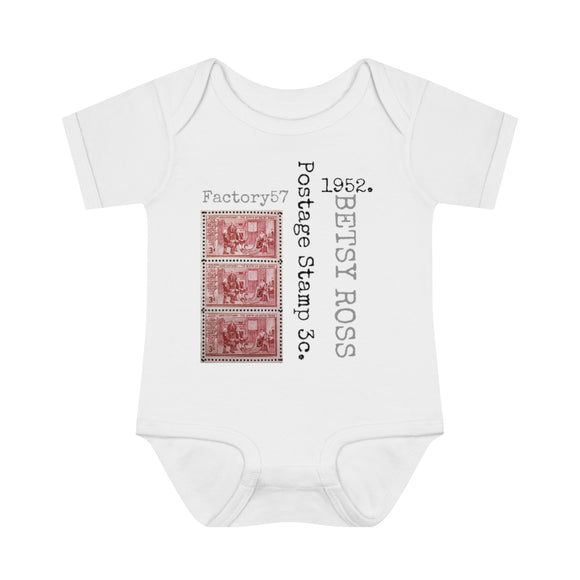 Betsy Ross 1952 Postage Stamp - Infant Baby Rib Bodysuit 0M - 24Mo