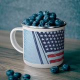 US Flag Enamel Mug