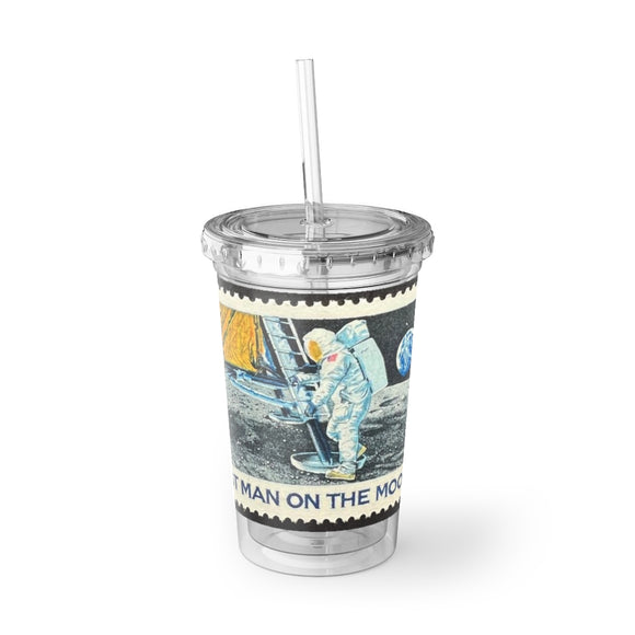 Man on the Moon Stamp Acrylic Cup