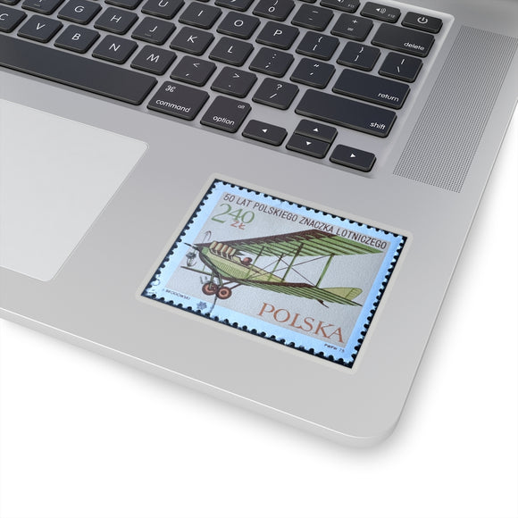 Plane Poland Stamp Sticker