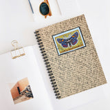 Moth Stamp Spiral Notebook