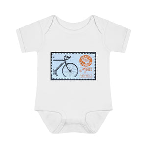 Bike Stamp Baby Onesie