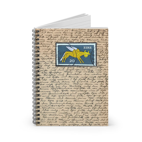 Irish Cow Stamp Spiral Notebook