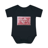 Air Mail Flight Stamp Baby Onesie