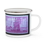 New York City Stamp Enamel Mug