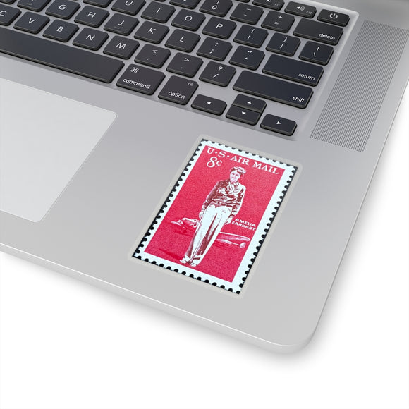 Amelia Earhart Stamp Sticker