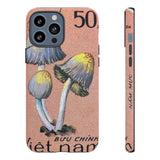 Mushrooms Vintage Postage Stamp - Tough Phone Case