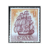 Ship at Sunset Stamp Sticker