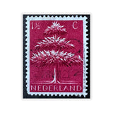 Maroon Tree Stamp Sticker