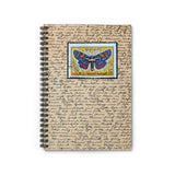 Moth Stamp Spiral Notebook