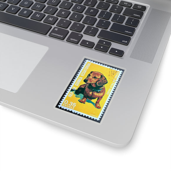 Dachsund Dog Stamp Sticker