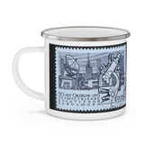 Microscope Stamp Enamel Mug