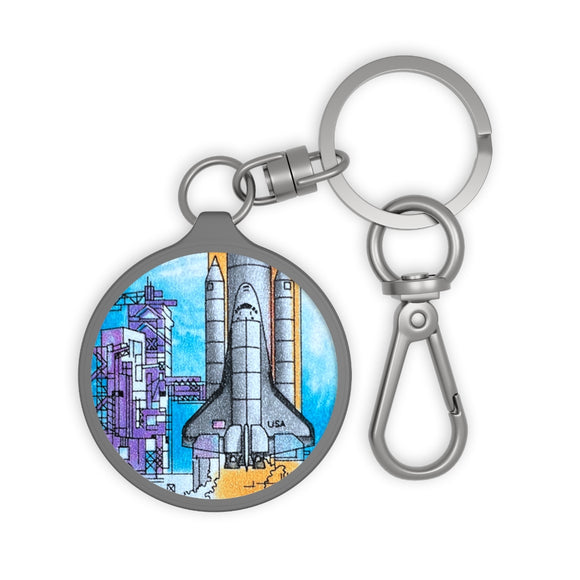 Space Rocket Keyring