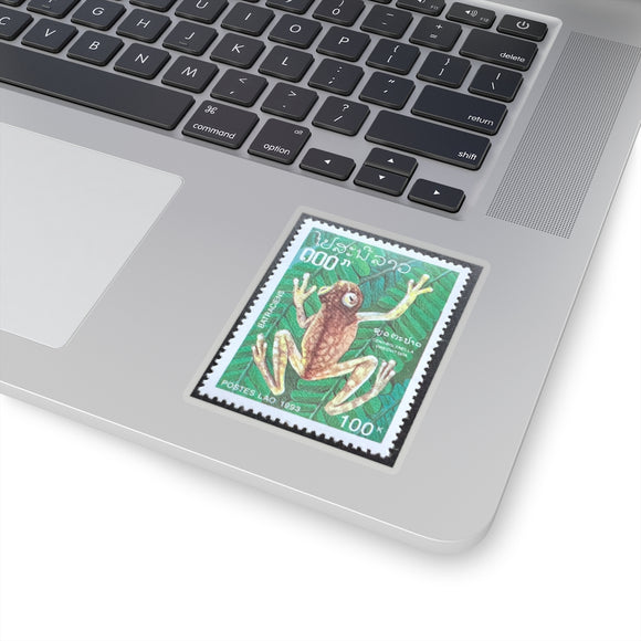 Frog Vintage Stamp Sticker