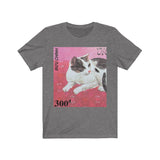 Black and White Cat Stamp T-shirt