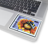Bee on Flower Stamp Sticker