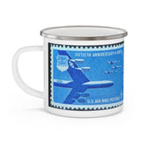 Air Force Vintage Postage Stamp Enamel Camping Mug